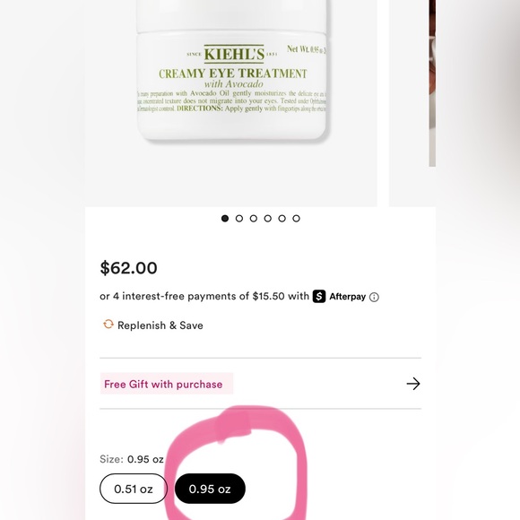 Large Size - Kiehl's Creamy Eye Treatment with Avocado .95oz - Picture 2 of 5